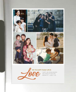 JJPRINTS Personalized Photo Collage  Ref Magnet A4, A5 size with Photo High Quality Print (5 Pictures for Collage/Layout)