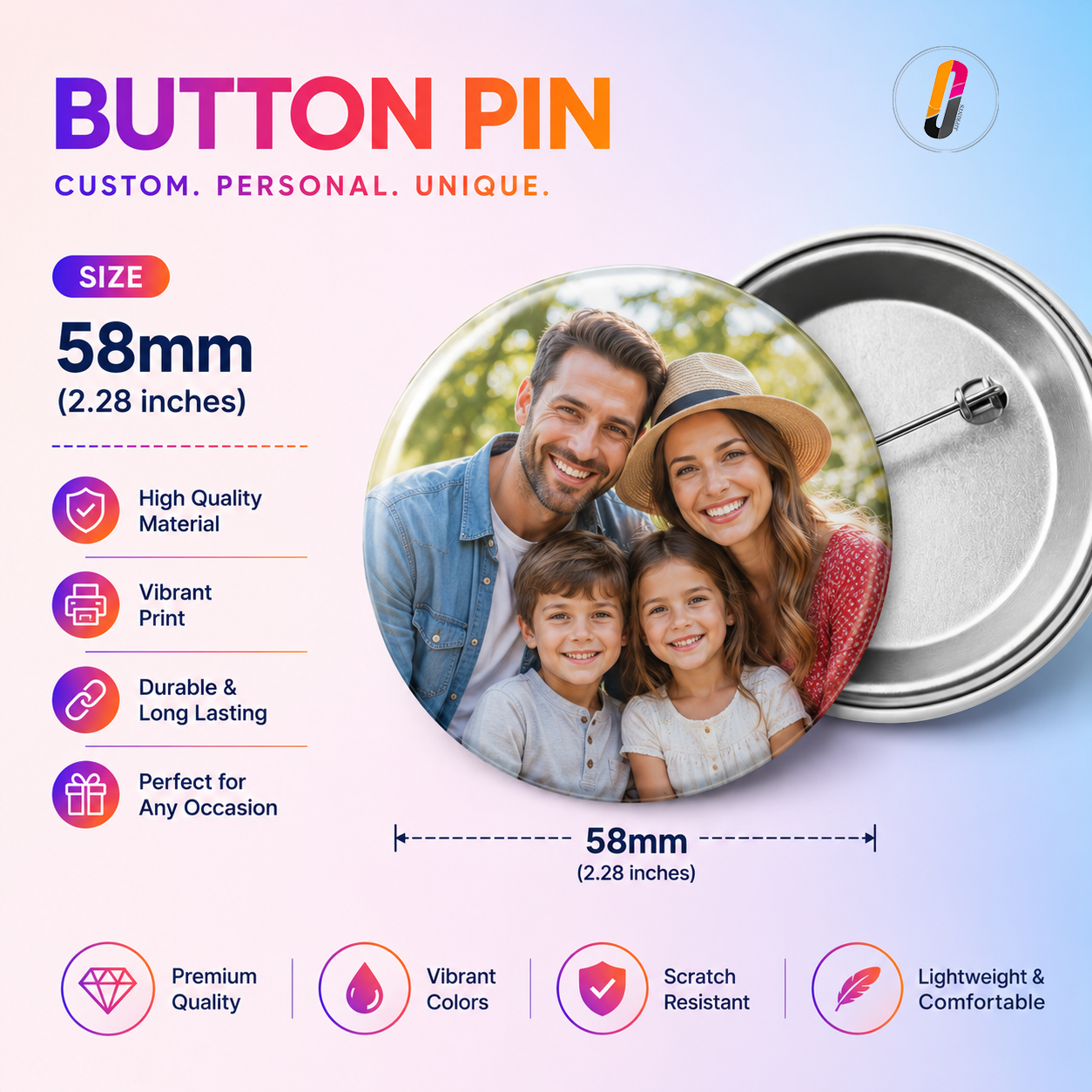 Button Pin Badge
