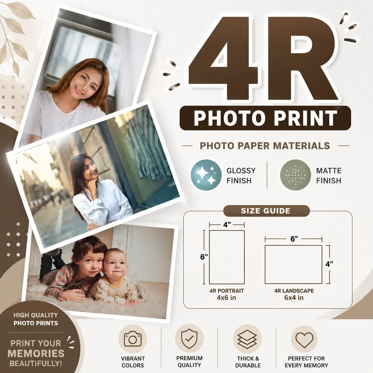 Photo Printing Services 4R (4x6)Picture Size (Bulk Order), High Quality Photo Print