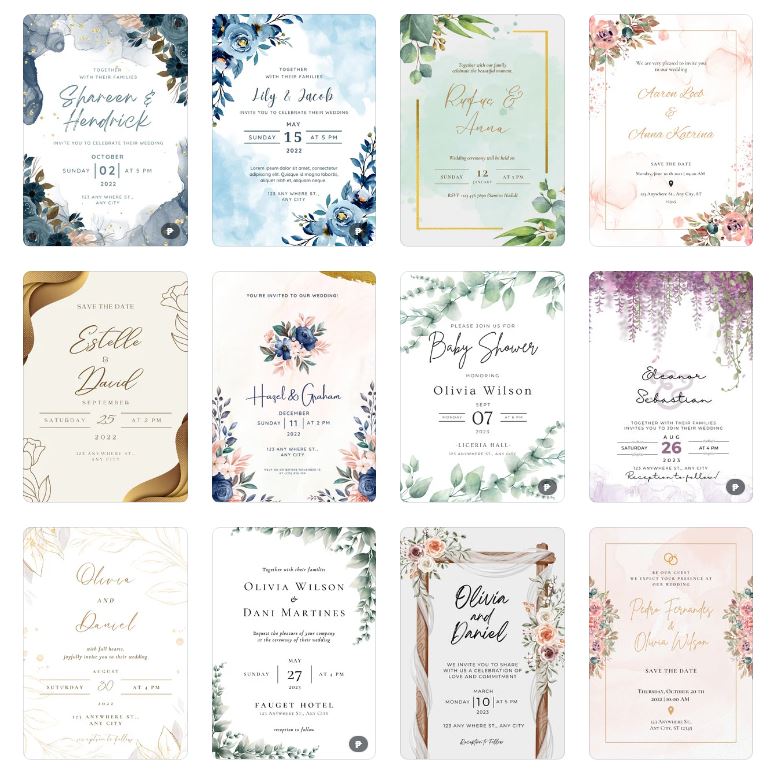 PERSONALIZED/CUSTOMIZED WEDDING INVITATION CARD (10PCS)