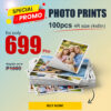 100pcs Photo Prints (4R size | Glossy or Matte) – High Quality Printing – Promo Price ₱699