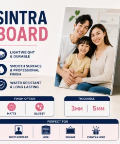 Personalized Sintra Board Photo Prints – A4, A5 | 3mm or 5mm with Protective Film
