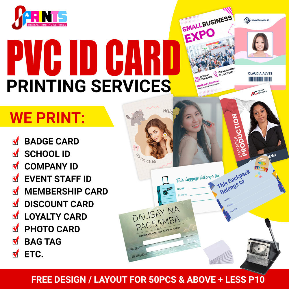 PVC ID Card Printing | School ID | Employee ID | Company ID | Event Staff ID | Membership Card | Loyalty Card | Photo ID | Bag Tag