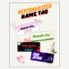 Personalized/Customize Name Tag | Laminated Film | PVC | Sintraboard  | Back to School