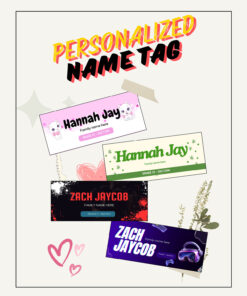 Personalized/Customize Name Tag | Laminated Film | PVC | Sintraboard  | Back to School