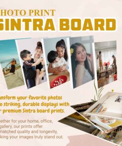 JJPRINTS Personalized Sintra Board Photo Tiles | Pictures Wall Decorations A4 8.3" x 11.7" Sintra Board 3mm with photo top lamination