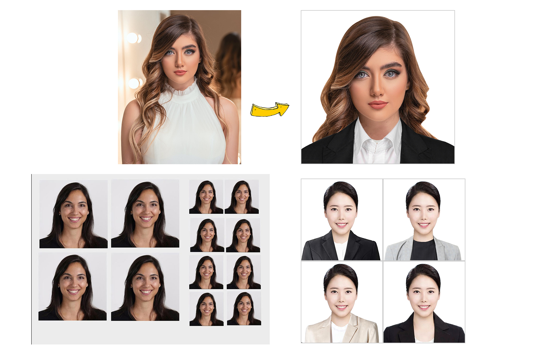 JJPRINTS ID Picture Packages: Passport Size, 2×2, 1.5×1.5, 1×1 with Formal Attire and Background Change