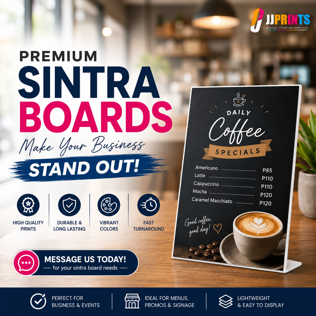 Sintra Board Printing Service | Custom QR Code Stand | GCash Maya BPI Payment Stand | Menu Board | Promotional Display | Business Signage | Table Display