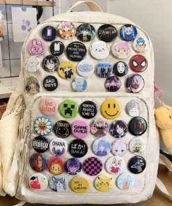 Alternative view of Personalized Button Pins 58mm