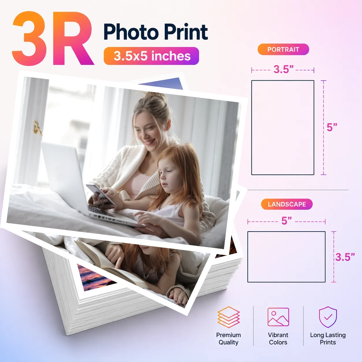 3R Photo Printing – 3.5×5 High-Quality Photo Print | Matte & Glossy | Bulk 10–100pcs