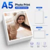 Premium Photo Printing A5 (5.8x8.3inch) | Waterproof | Glossy or Matte