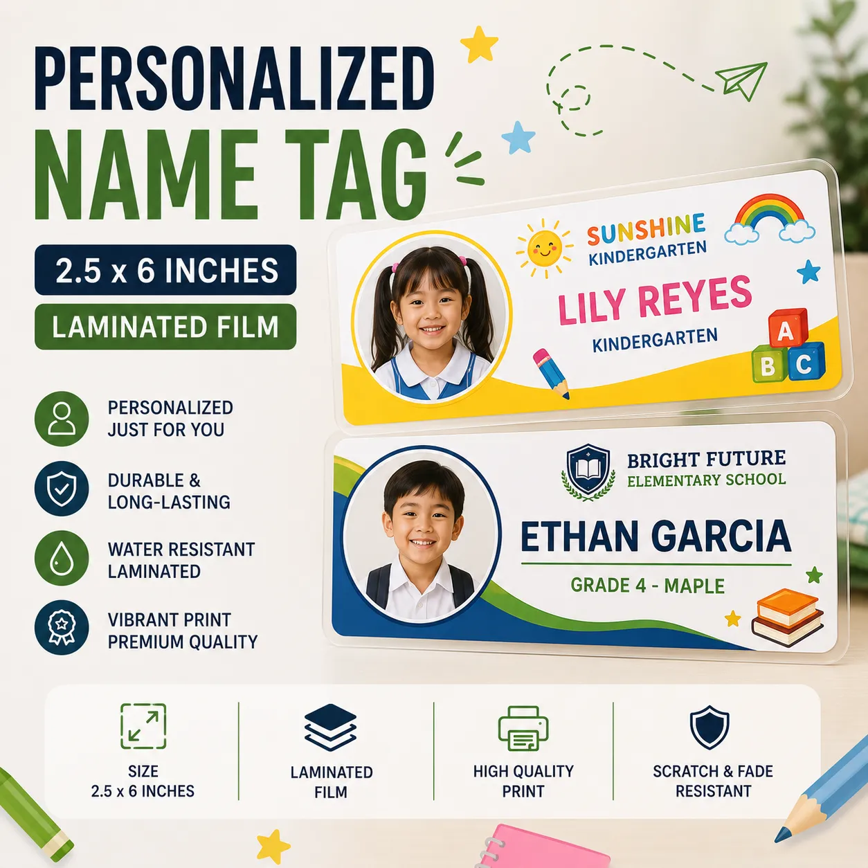 Customize Name Tag | Laminated Film